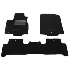 Двухслойные коврики Sotra Custom Premium 10mm Black для Acura MDX (1-2 ряд)(mkII) 2007-2013