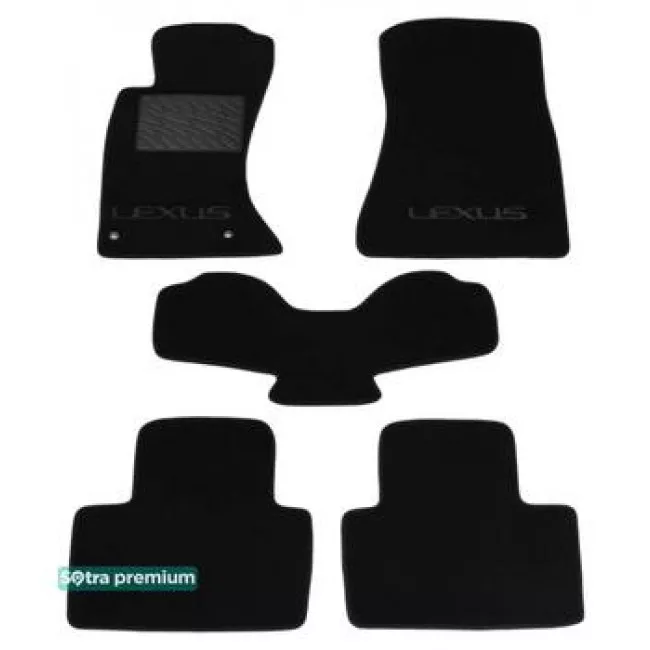 Двухслойные коврики Sotra Custom Premium 10mm Black для Lexus IS US (XF30)(mkIII) 2005-2013