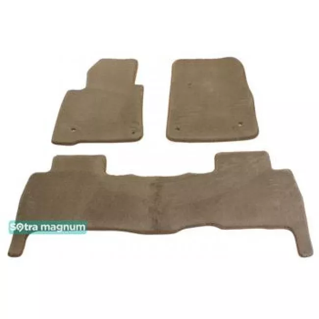 Двухслойные коврики Sotra Magnum 20mm Beige для Toyota Land Cruiser (1-2 ряд)(J200) 2007-2012