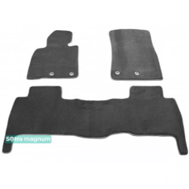 Двухслойные коврики Sotra Magnum 20mm Grey для Toyota Land Cruiser Prado (J120)(1-2 ряд) 2002-2009