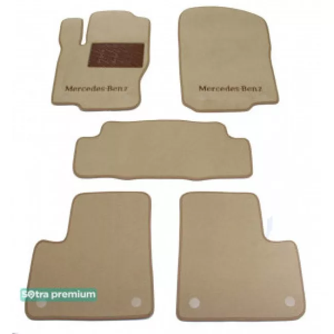 Двошарові килимки Sotra Premium 10mm Beige для Mercedes-Benz M-Class (W164) 2005-2011
