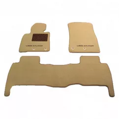 Двошарові килимки Sotra Premium 10mm Beige для Toyota Land Cruiser (3 ряд)(J200) 2007-2015