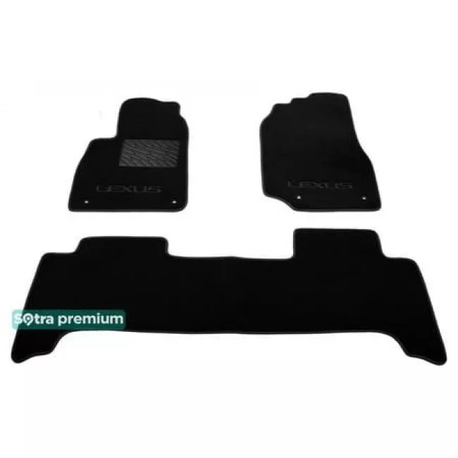 Двухслойные коврики Sotra Premium 10mm Black для Lexus LX470 (J100)(mkII) 2002-2007