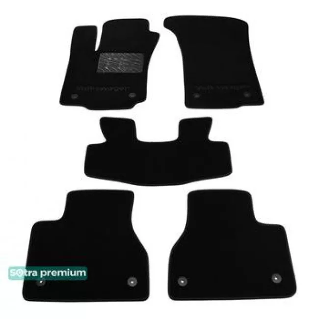 Двошарові килимки Sotra Premium Black 10mm для Volkswagen Phaeton 2002-2016