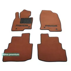 Двухслойные коврики Sotra Premium 10mm Terracot для Mazda CX-9 (mkII)(1-2 ряд) 2016->