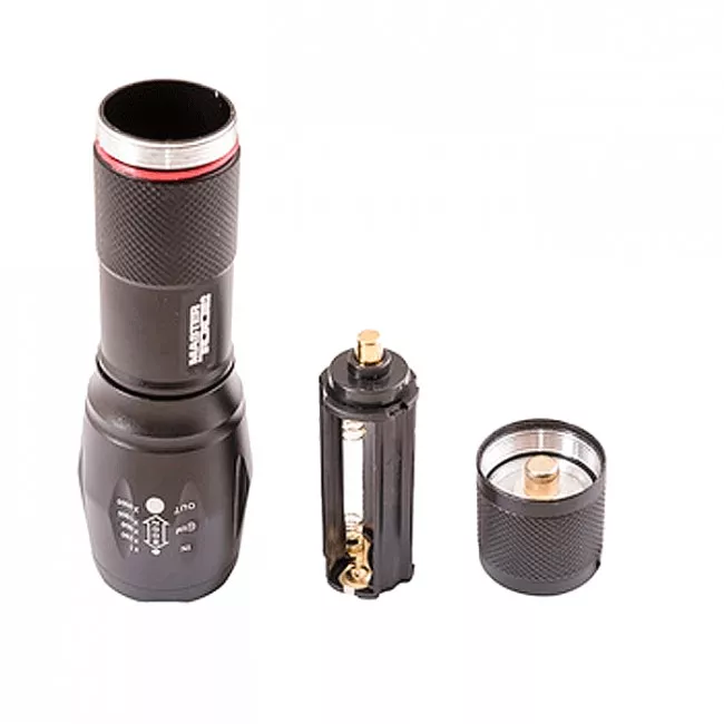Фонарик с регулировкой фокуса, 5 режимов MASTER TOOL 130*38*28 мм (94-0819/408332)