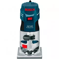 Фрезер Bosch GKF 600, 600Вт, 33000 об/хв, патрон 6/8 мм, 0.89 кг (0.601.60A.100)