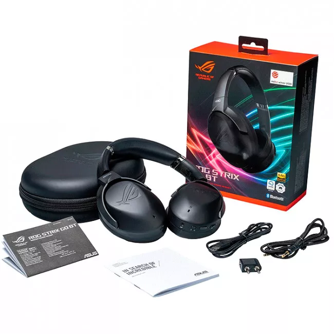 Гарнитура игровая ASUS ROG STRIX GO 3.5mm/BT Black (90YH02Y1-B5UA00)