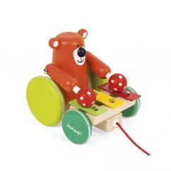 Игрушка-каталка Janod Мишка с ксилофоном (J08193)