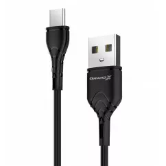 Кабель Grand-X USB-type C 3A, 1m, CU, Fast Сharge, Black, BOX (PC-03B)