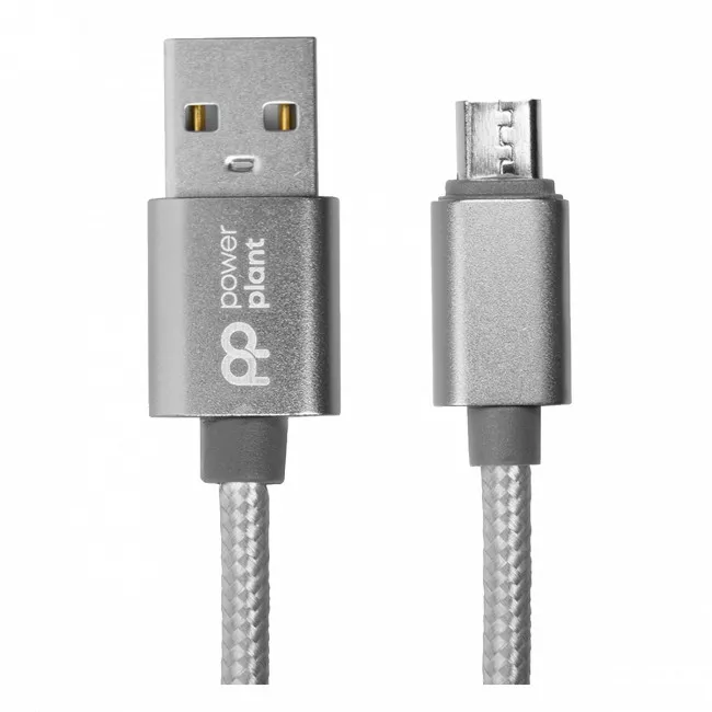 Кабель PowerPlant USB - micro USB 1 м Grey (CA912339)