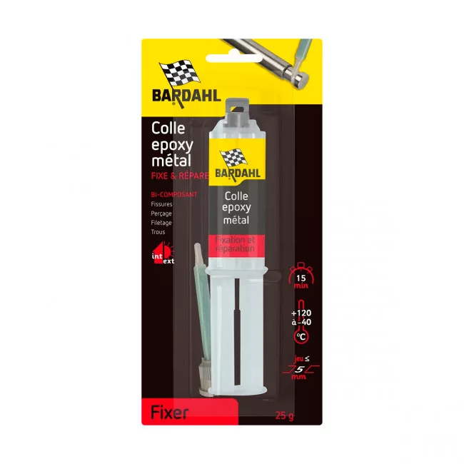 Клей эпоксидный для металла BARDAHL (двухкомпонентный) 25г (49927)