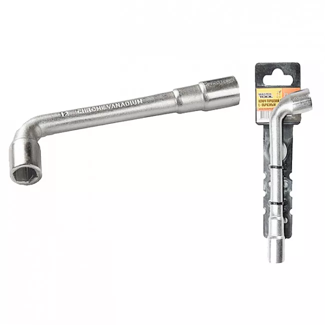 Ключ торцевой MASTER TOOL с отверстием L-образный 12 мм, CRV (73-4012)