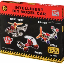 Конструктор металлический Same Toy Inteligent DIY Model Car 3в1 117 эл. (58042Ut)