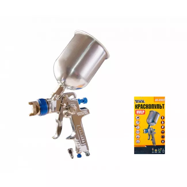 Краскопульт HVLP ВБ  600 мл, алюминий, Ø 1,4 мм, 160-240 л/мин, 3-4 бар MASTER TOOL (80-8903)