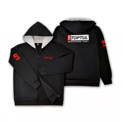 Куртка з капюшоном TOPTUL чорна р.XL (AXG00029004)