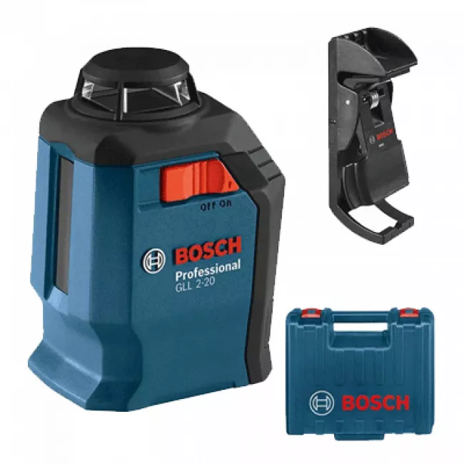 Линейный лазерный нивелир Bosch Professional GLL 2-20 + BM3 + кейс (0601063J00) Линейный лазерный нивелир Bosch Professional GLL 2-20 + BM3 + кейс (0601063J00)