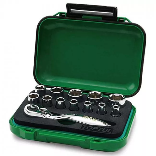 Набір головок з тріскачкою Toptul 1/4" 13шт (GABW1301)