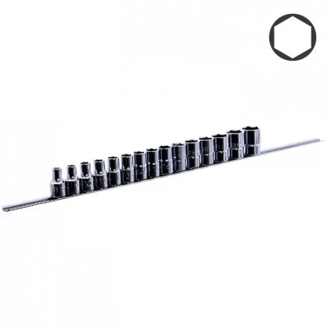 Набор головок TOPTUL 1/2" 15ед. на планке (GAAQ1603U) Набор головок TOPTUL 1/2" 15ед. на планке (GAAQ1603U)