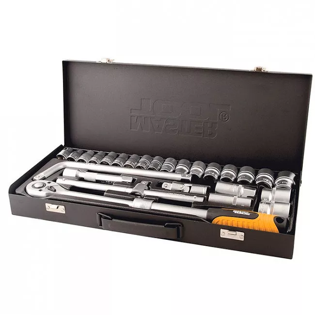 Набор ключей и насадок торцевых Mastertool CrV 1/2” 26 предметов (78-4126) (315215)