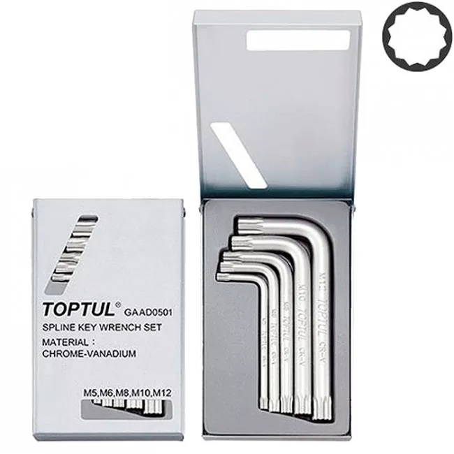 Набор ключей TOPTUL Spline Г-образных M5-M12 (GAAD0501) Набор ключей TOPTUL Spline Г-образных M5-M12 (GAAD0501)