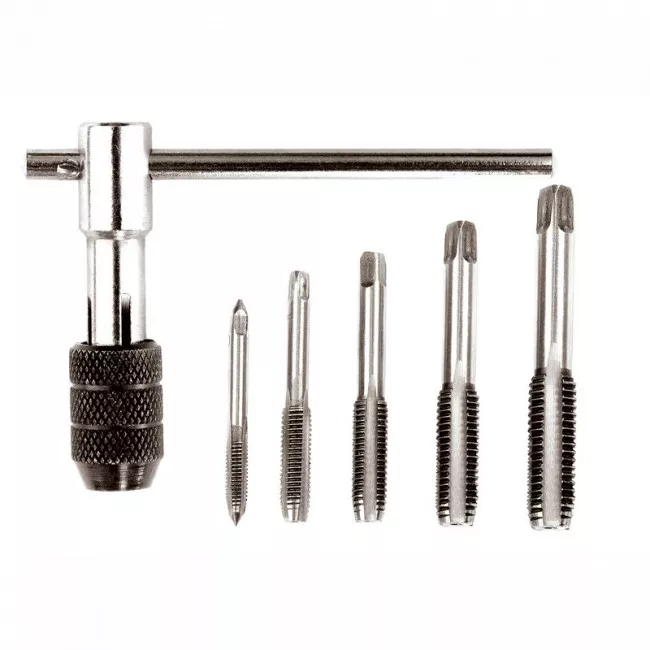Набір мітчиків з Т-подібним утримувачем 6 ел. (M4, M5, M6, M8, M10) MASTER TOOL (15-1406) Набір мітчиків з Т-подібним утримувачем 6 ел. (M4, M5, M6, M8, M10) MASTER TOOL (15-1406)