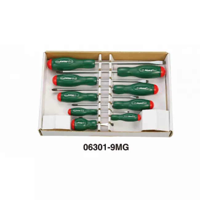 Набор отверток HANS 9шт (06301-9MG) Набор отверток HANS 9шт (06301-9MG)