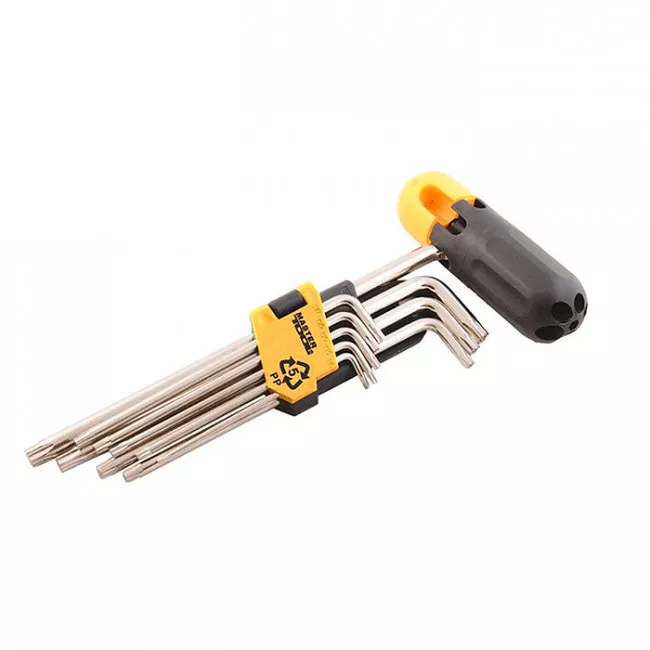 Набор шестигранных ключей Mastertool 9 шт. с держателем удлиненные (75-0958) Набор шестигранных ключей Mastertool 9 шт. с держателем удлиненные (75-0958)
