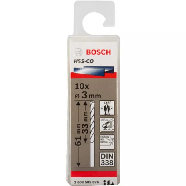 Набор сверл Bosch HSS-CO 3 мм 10 шт (2608585876)