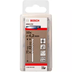 Набор сверл Bosch HSS-CO 4.2 мм 10 шт (2608585882)