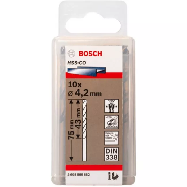 Набор сверл Bosch HSS-CO 4.2 мм 10 шт (2608585882)