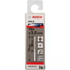 Набор сверл Bosch HSS-G 3.5 мм 10 шт (2608595058)