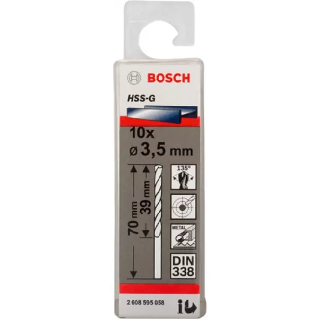 Набор сверл Bosch HSS-G 3.5 мм 10 шт (2608595058)
