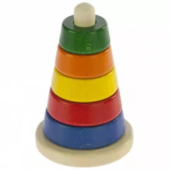 Пирамидка деревянная Nic разноцветная (NIC2311)