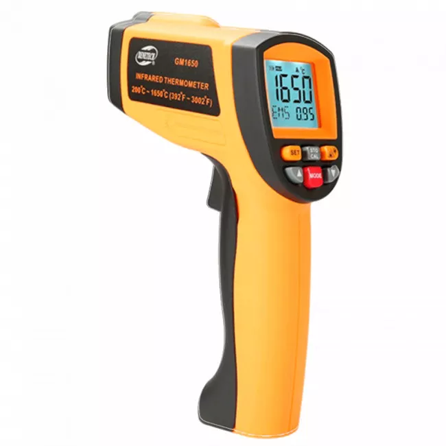 Пирометр инфракрасный бесконтактный BENETECH 200~1650℃ (GM1650) Пирометр инфракрасный бесконтактный BENETECH 200~1650℃ (GM1650)