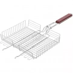 Решітка для грилю подвійна GRILL ME BQ-020 (30х26х6см), хромована (146-1003)
