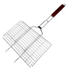 Решітка для грилю подвійна GRILL ME BQ-037 (35x21см), хромована (146-1011)