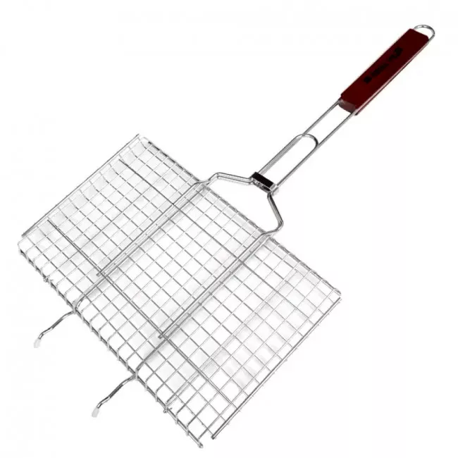 Решетка для гриля двойная GRILL ME BQ-037 (35x21см), хромированная (146-1011)