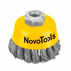 Щетка торцевая NovoTools плетеная сталь 100 мм (NTWB10014ST)(132848)