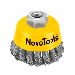 Щетка торцевая NovoTools плетеная сталь 65 мм (NTWB6514ST) (132817)