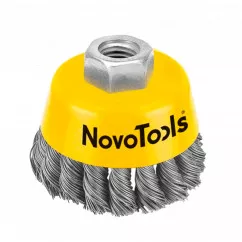 Щетка торцевая NovoTools плетеная сталь 85 мм (NTWB8514ST) (132831)