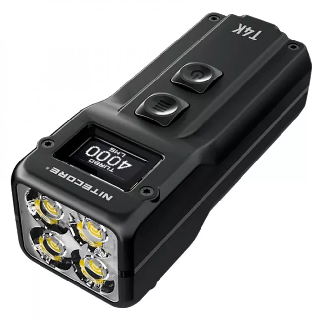 Сверхмощный наключный, EDC фонарь с OLED дисплеем Nitecore T4K USB Type-C (6-1437)