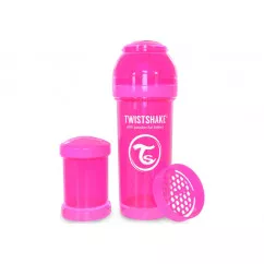 Twistshake антиколиковая бутылочка 260 мл, розовая (24852) (78007)