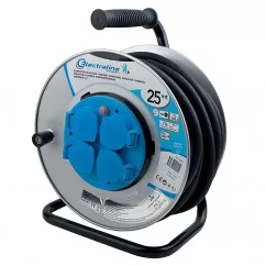 Удлинитель барабанный профессиональный Electraline 25 м. 3х2,5 (49045)