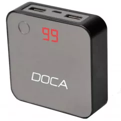 Внешнее зарядное устройство Power Bank DOCA D525 (8400mAh), чёрный (111-1006black)