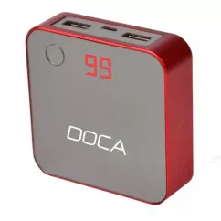 Внешнее зарядное устройство Power Bank DOCA D525 (8400mAh), красный (111-1006red)