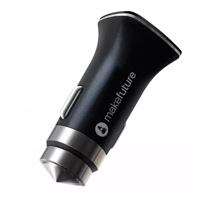 Автомобильное зарядное устройство MakeFuture 3A QuickCharge Black (050056)