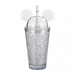 002762 Пластиковые стаканчики  с крышкой Мiккi  Маус Ice Cup md8012-b (черный, 450 мл)