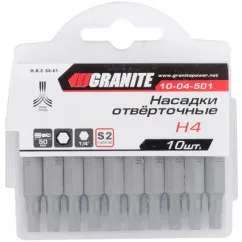 10-04-501 Насадки отвёрточные H4*50 мм, S2, 10 шт