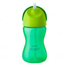 Чашка Avent с трубочкой 300 мл. 12+ зеленый (SCF798/01)